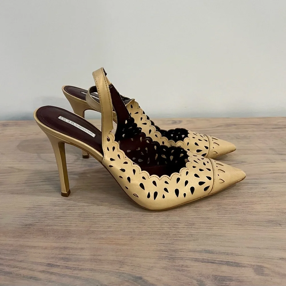 BCBGeneration Talyn Slingback Heels, Warm Sand - Picture 13 of 14